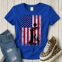 Patriotic Coon Hunting Dogs American Flag Gift Women's T-Shirt thumb 3