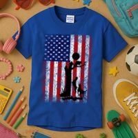 Patriotic Coon Hunting Dogs American Flag Gift Kids T-Shirt thumb 3