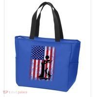 Patriotic Coon Hunting Dogs American Flag Gift Tote Bag thumb 3