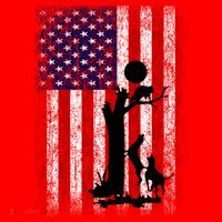 Patriotic Coon Hunting Dogs American Flag Gift Santa Hat thumb 1