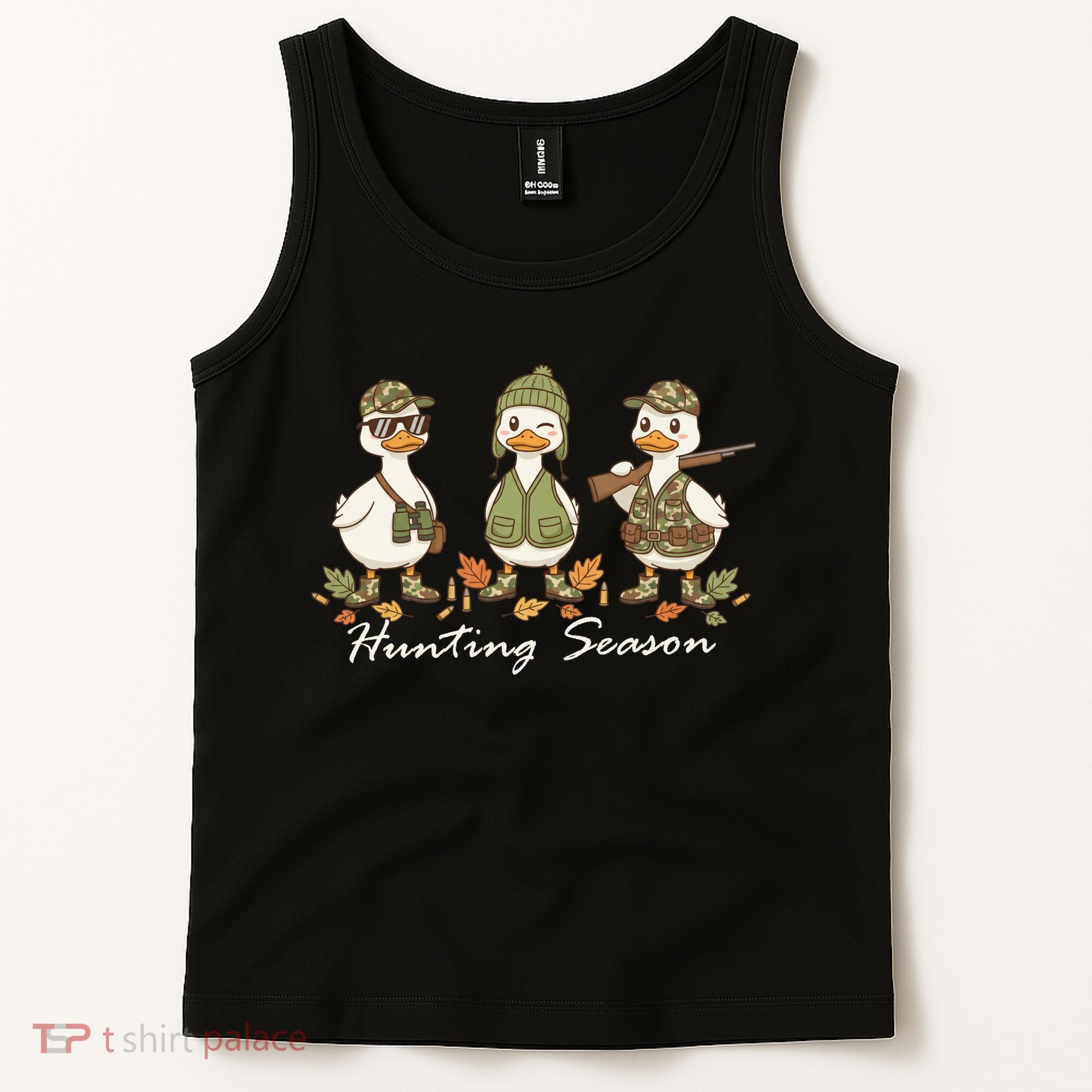 Preppy Camo Hunting Season Funny Duck Tank Top