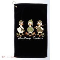 Preppy Camo Hunting Season Funny Duck Golf Towel thumb 0