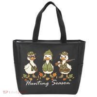 Preppy Camo Hunting Season Funny Duck Tote Bag thumb 0