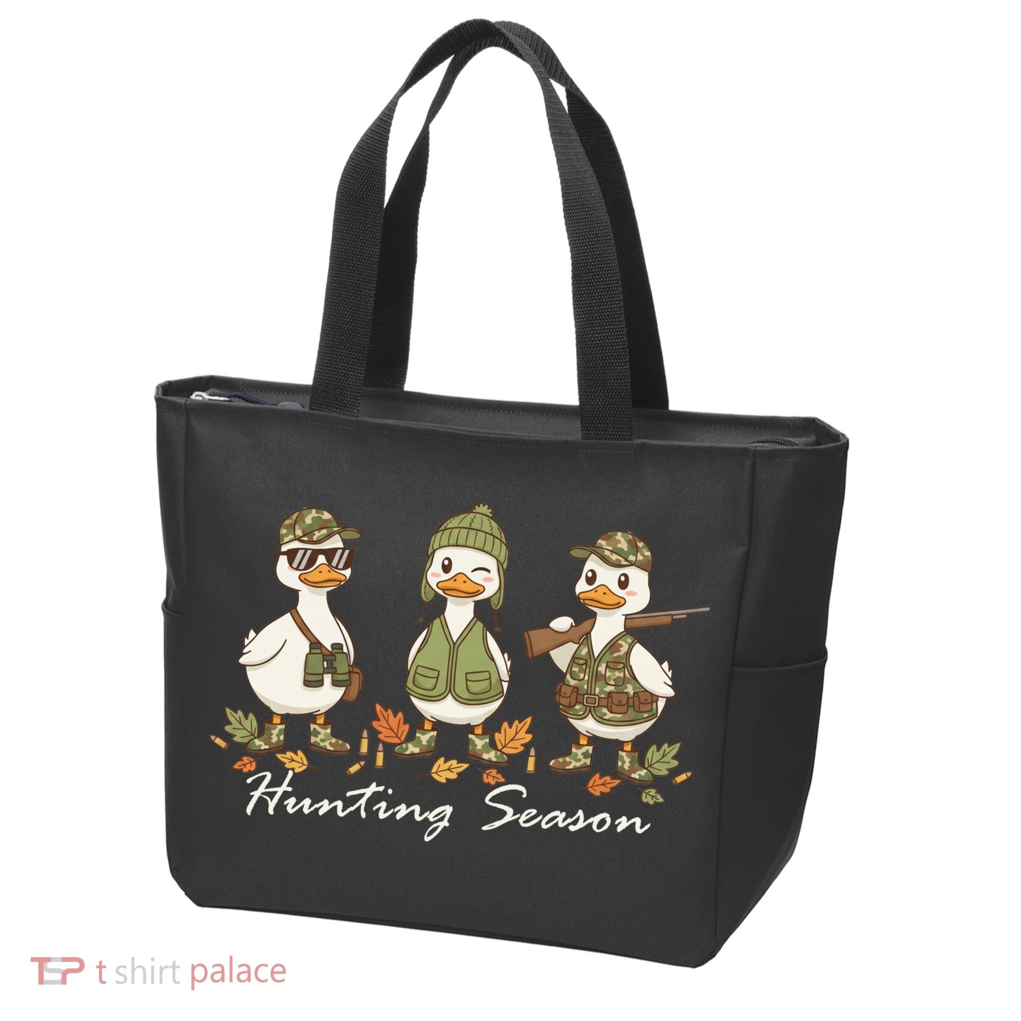 Preppy Camo Hunting Season Funny Duck Tote Bag
