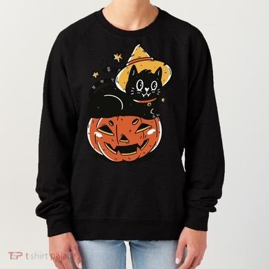 Pumpkin Cat Halloween Cute Festive Women's Sweatshirt