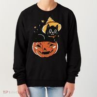Pumpkin Cat Halloween Cute Festive Women's Sweatshirt thumb 0