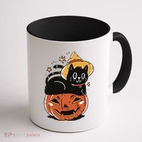 Pumpkin Cat Halloween Cute Festive Coffee Mug thumb 1