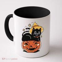 Pumpkin Cat Halloween Cute Festive Coffee Mug thumb 0