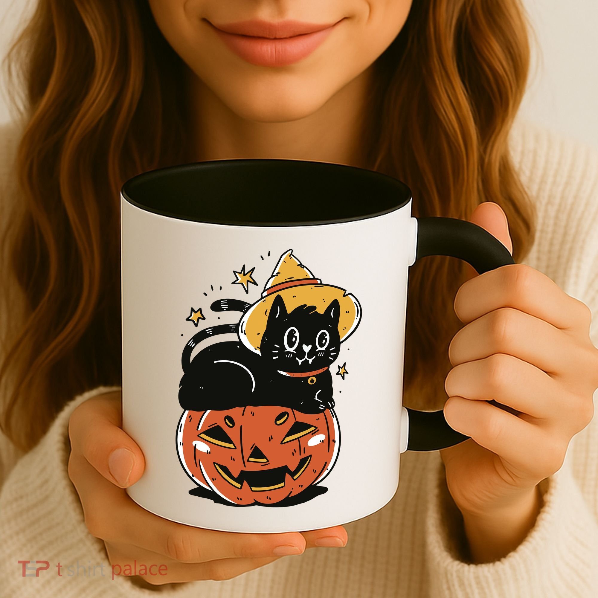 Pumpkin Cat Halloween Cute Festive Coffee Mug