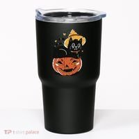 Pumpkin Cat Halloween Cute Festive Tumbler thumb 0