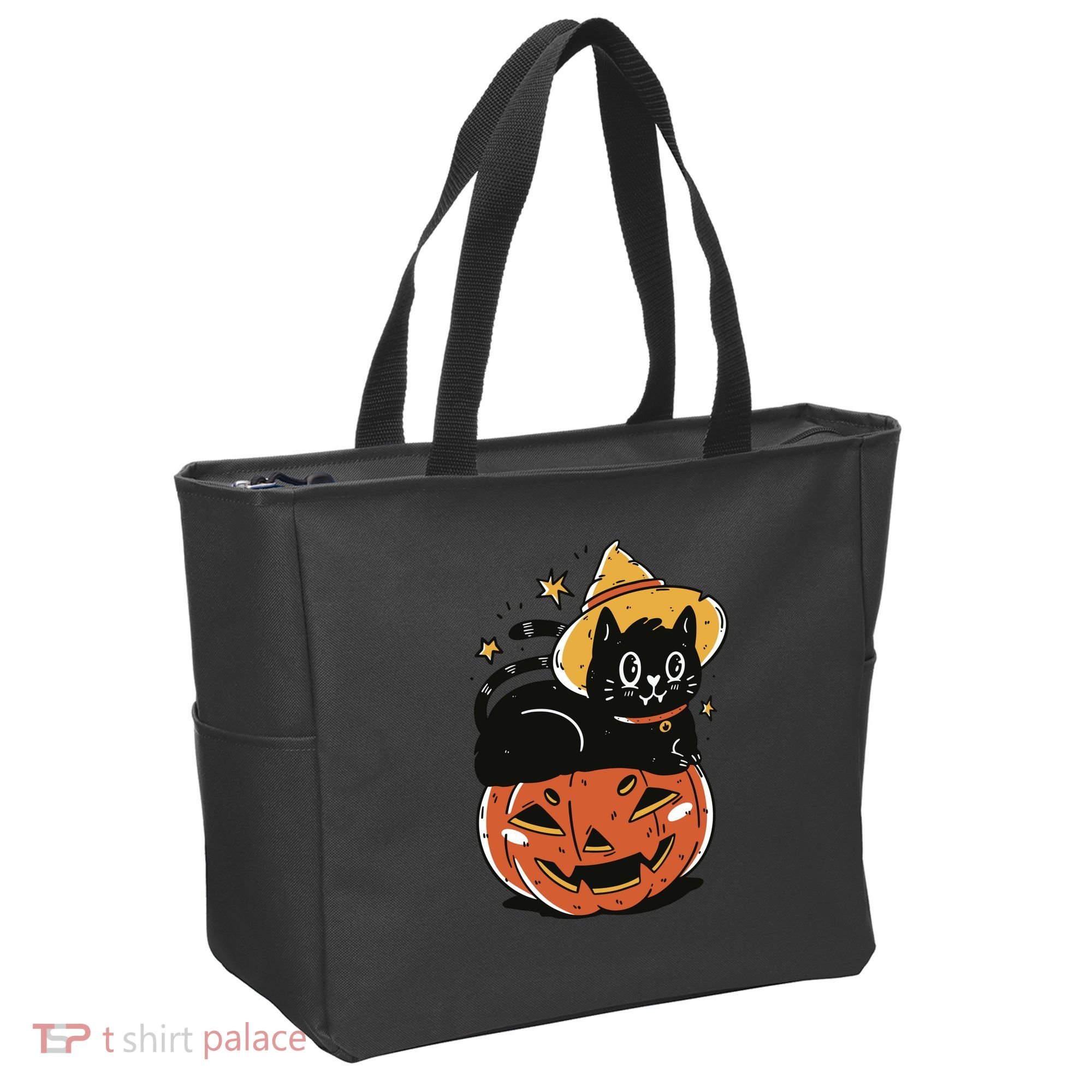 Pumpkin Cat Halloween Cute Festive Tote Bag