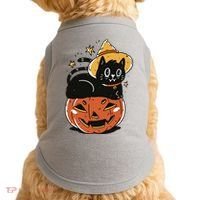 Pumpkin Cat Halloween Cute Festive Doggie Tank thumb 0