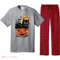 Pumpkin Cat Halloween Cute Festive Pajama Set thumb 0