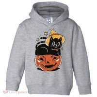 Pumpkin Cat Halloween Cute Festive Toddler Hoodie thumb 0