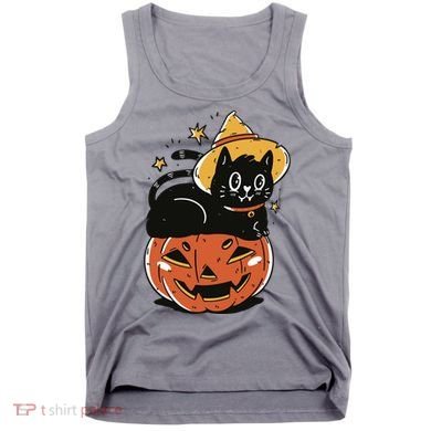 Pumpkin Cat Halloween Cute Festive Tank Top