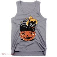 Pumpkin Cat Halloween Cute Festive Tank Top thumb 0