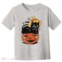 Pumpkin Cat Halloween Cute Festive Toddler T-Shirt thumb 0