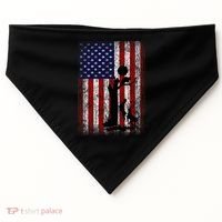 Patriotic Coon Hunting Dogs American Flag USA-Made Doggie Bandana thumb 0