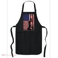 Patriotic Coon Hunting Dogs American Flag Apron thumb 0