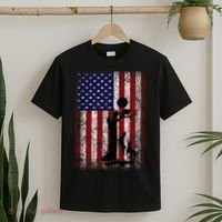 Patriotic Coon Hunting Dogs American Flag T-Shirt thumb 2