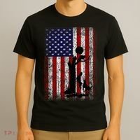 Patriotic Coon Hunting Dogs American Flag T-Shirt thumb 3