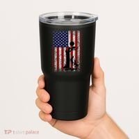 Patriotic Coon Hunting Dogs American Flag Tumbler thumb 2