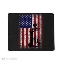 Patriotic Coon Hunting Dogs American Flag Mousepad thumb 0