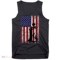 Patriotic Coon Hunting Dogs American Flag Tank Top thumb 0