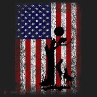 Patriotic Coon Hunting Dogs American Flag Golf Towel thumb 3
