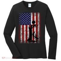 Patriotic Coon Hunting Dogs American Flag Women's Long Sleeve Shirt thumb 0