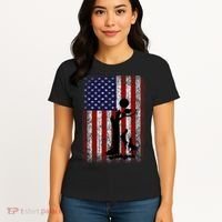 Patriotic Coon Hunting Dogs American Flag Women's T-Shirt thumb 4