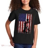 Patriotic Coon Hunting Dogs American Flag Kids T-Shirt thumb 2