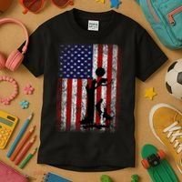 Patriotic Coon Hunting Dogs American Flag Kids T-Shirt thumb 3