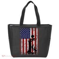 Patriotic Coon Hunting Dogs American Flag Tote Bag thumb 0