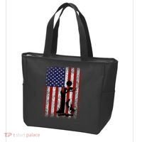Patriotic Coon Hunting Dogs American Flag Tote Bag thumb 3