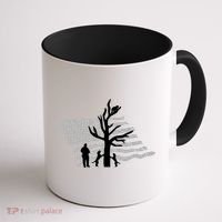 Patriotic Coon Hunting Dogs American Flag Gift Coffee Mug thumb 1