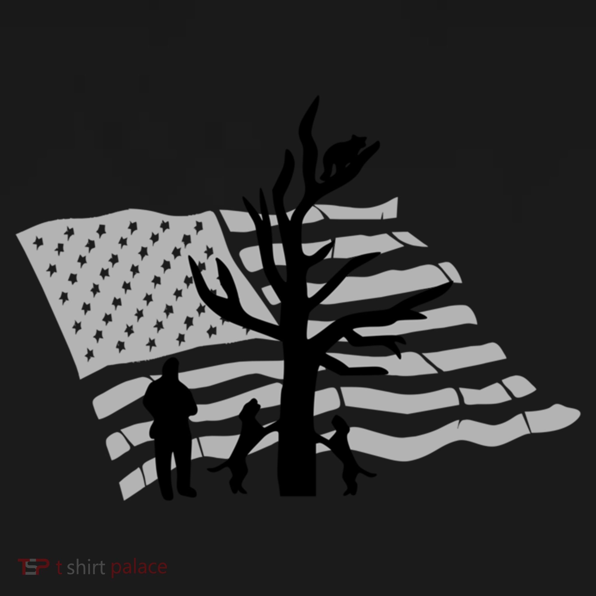 Patriotic Coon Hunting Dogs American Flag Gift Women's Hoodie