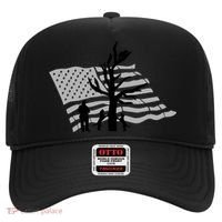 Patriotic Coon Hunting Dogs American Flag Gift Hat thumb 0