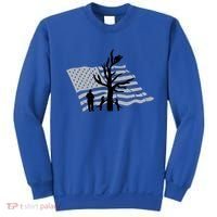 Patriotic Coon Hunting Dogs American Flag Gift Sweatshirt thumb 0
