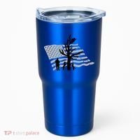 Patriotic Coon Hunting Dogs American Flag Gift Tumbler thumb 0