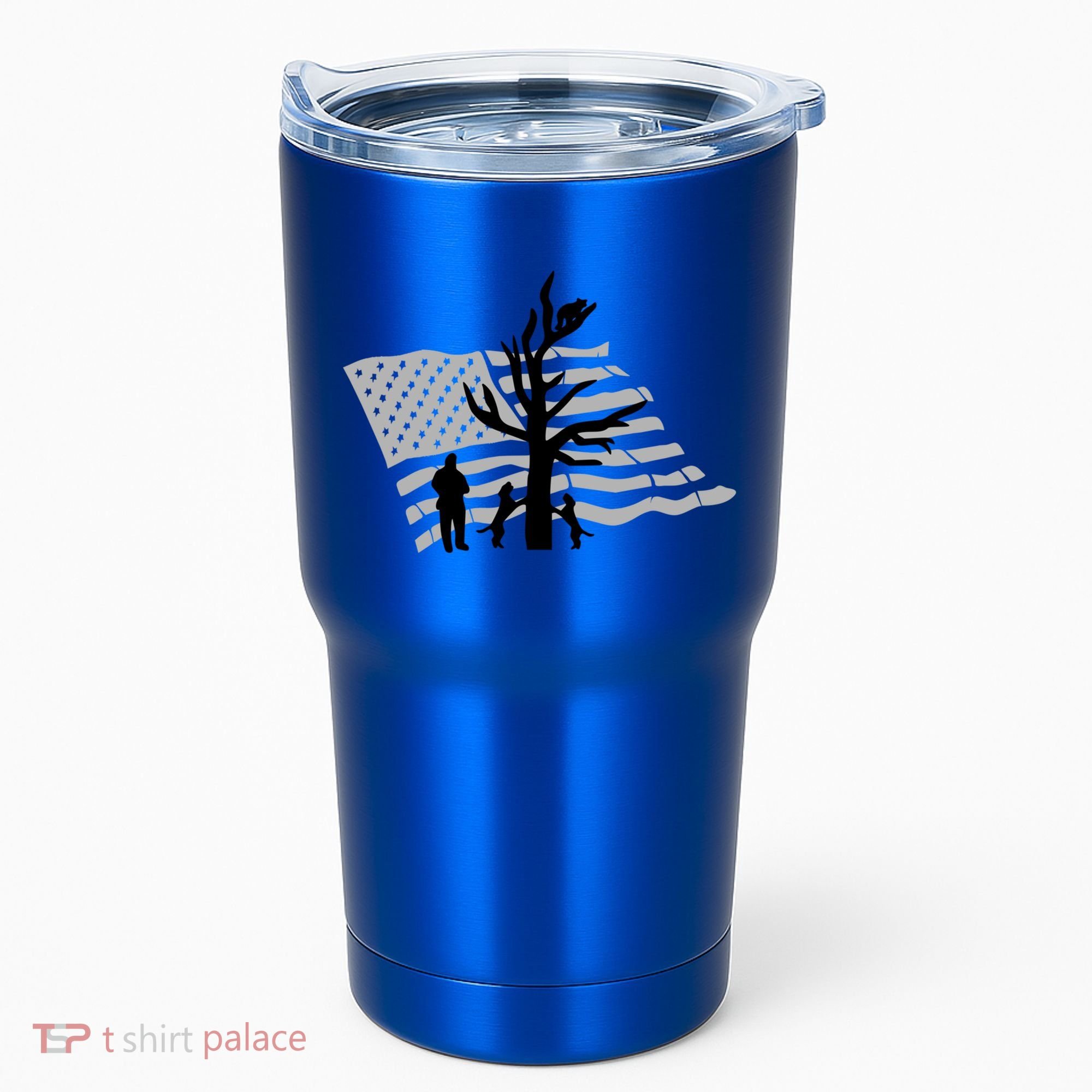 Patriotic Coon Hunting Dogs American Flag Gift Tumbler