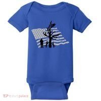 Patriotic Coon Hunting Dogs American Flag Gift Baby Bodysuit thumb 0