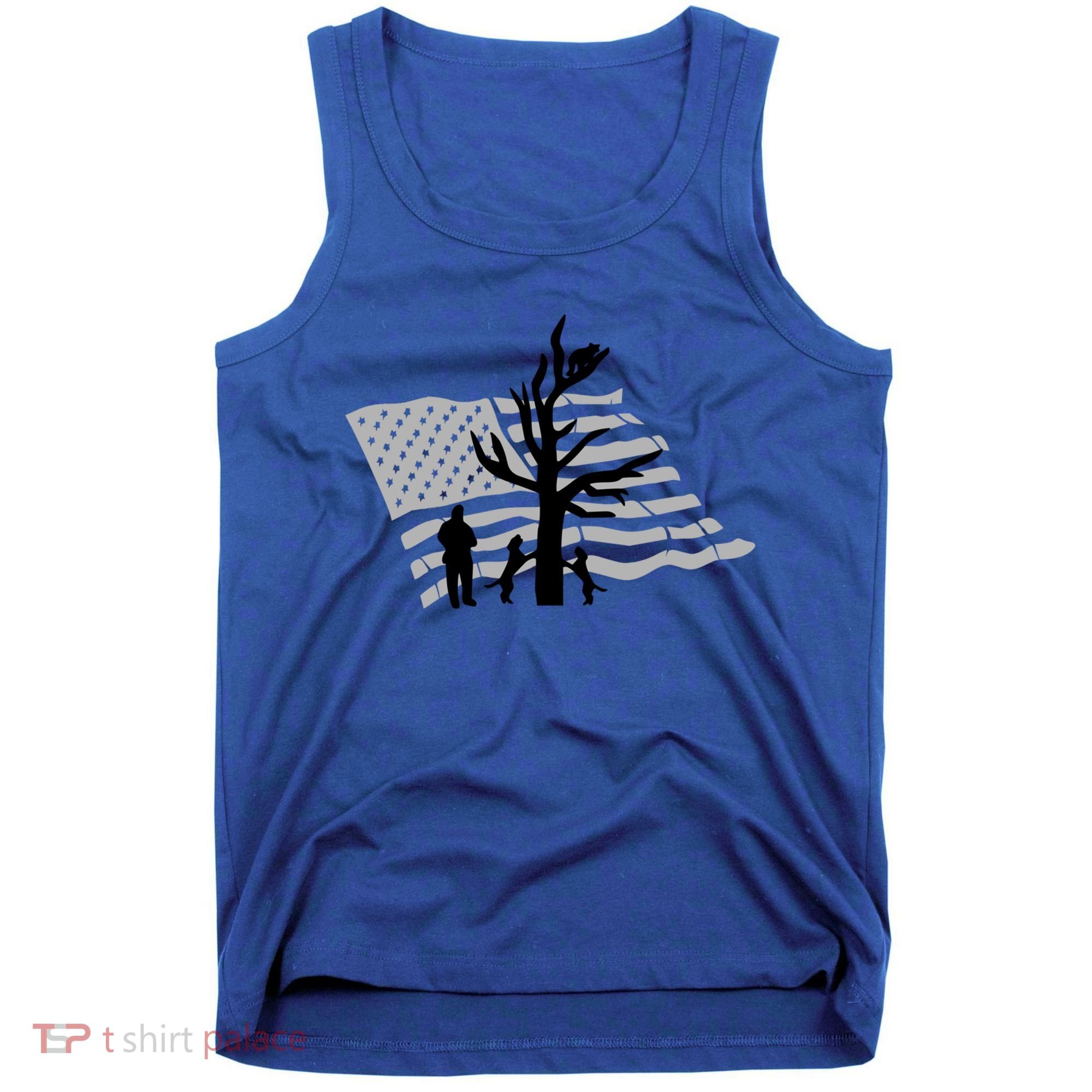 Patriotic Coon Hunting Dogs American Flag Gift Tank Top