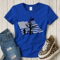 Patriotic Coon Hunting Dogs American Flag Gift Women's T-Shirt thumb 3