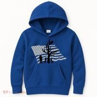 Patriotic Coon Hunting Dogs American Flag Gift Kids Hoodie thumb 0