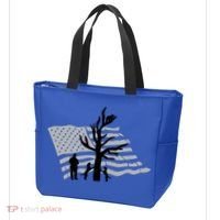 Patriotic Coon Hunting Dogs American Flag Gift Tote Bag thumb 3