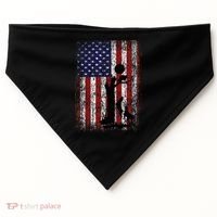 Patriotic Coon Hunting Dogs American Flag USA-Made Doggie Bandana thumb 0