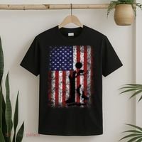 Patriotic Coon Hunting Dogs American Flag T-Shirt thumb 2