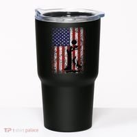 Patriotic Coon Hunting Dogs American Flag Tumbler thumb 0