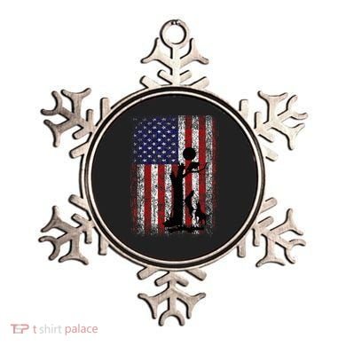 Patriotic Coon Hunting Dogs American Flag Ornament